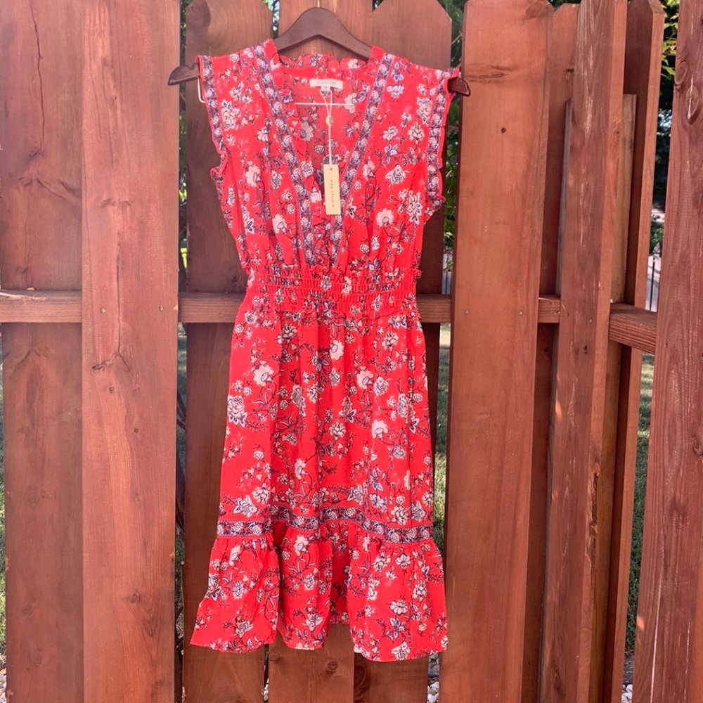 NWT MAX STUDIO Designer Floral Dress Size XS NWT